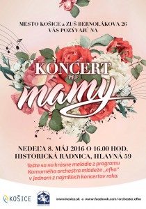 Koncert pre mamy 8. 5. 2016 - plagát